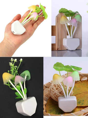 Gardino Led Green Nature Lamp Automatic Sensor Color Changing Mushroom Night Lights- Multi Color Changing Effect- for Kids Adults Stocking Stuffers Ideas Birthday Gift(Pack of 2)
