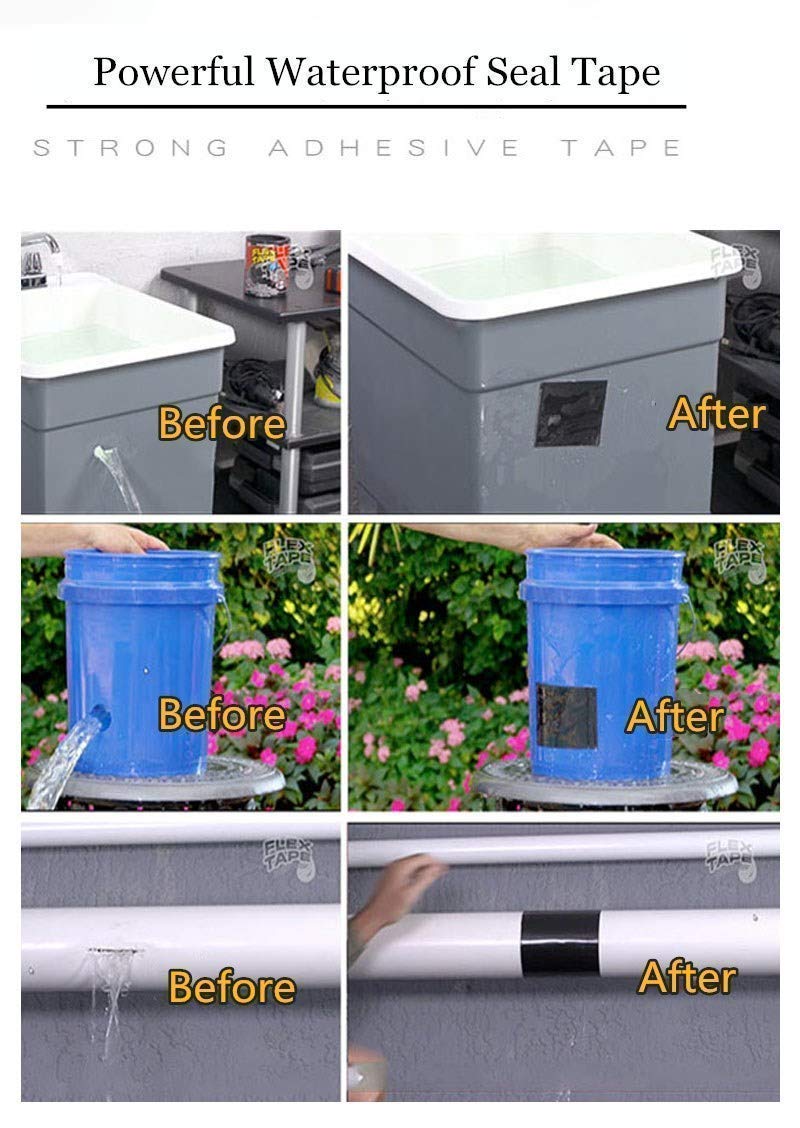 Flex Tape - Strong Rubberized Waterproof Sealant Tape for Roof Leaks, Surface Cracks, and Water Tank Repairs