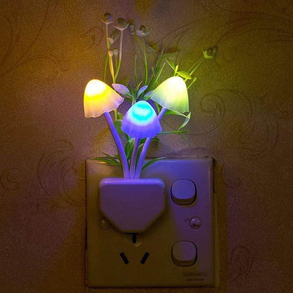 Gardino Led Green Nature Lamp Automatic Sensor Color Changing Mushroom Night Lights- Multi Color Changing Effect- for Kids Adults Stocking Stuffers Ideas Birthday Gift(Pack of 2)