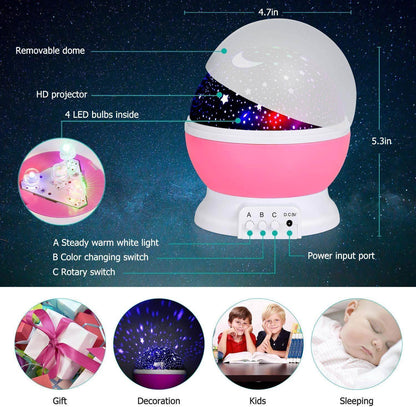 Premium c Lamp Projector with Colors and USB Cable,Lamp for Kids Room Night Bulb (Multi Color,Pack of 1)