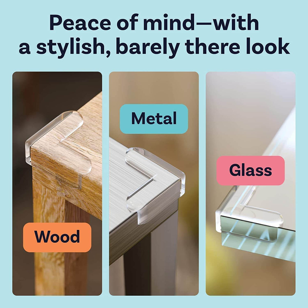 Transparent Silicone Corner Protector for Furniture | Baby Proofing Edge & Corner Guards (Pack of 4)