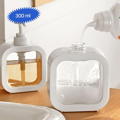 Reusable Liquid Soap Dispenser – Clear Plastic Bottle with Pump for Shampoo, Conditioner, Hand Wash & More