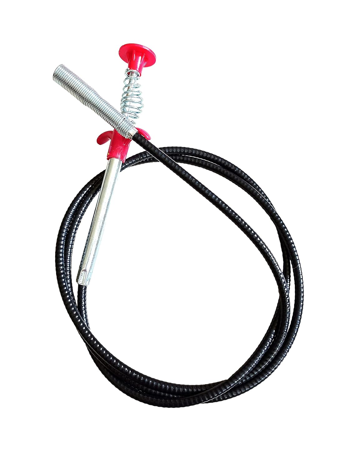 Stainless Steel Hair Catching Claw Drain Cleaner Tool, 5ft Spring Wire Dredge Stick for Kitchen and Bathroom