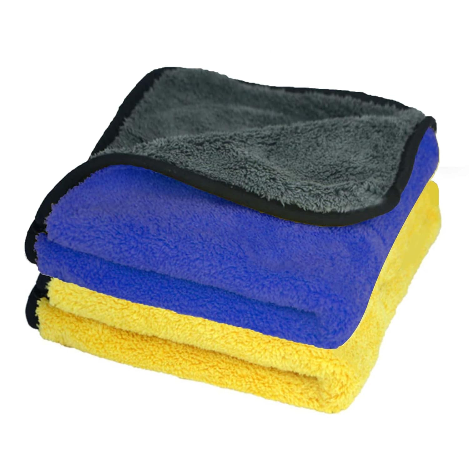 Microfiber Double-Layered Cleaning Cloth 40x40 cm – Extra Thick for Car, Bike, Auto Interiors & Exteriors