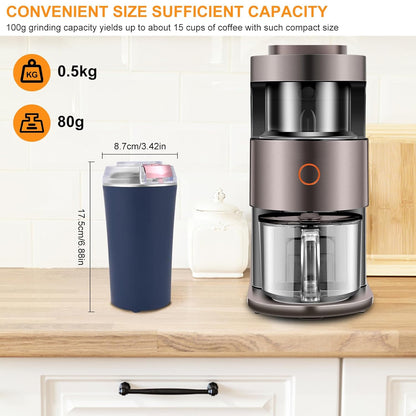 Gardino Electric Coffee Grinder | 200W Stainless Steel Blades | Multifunctional & Portable Grinder for Coffee Beans, Spices & Nuts