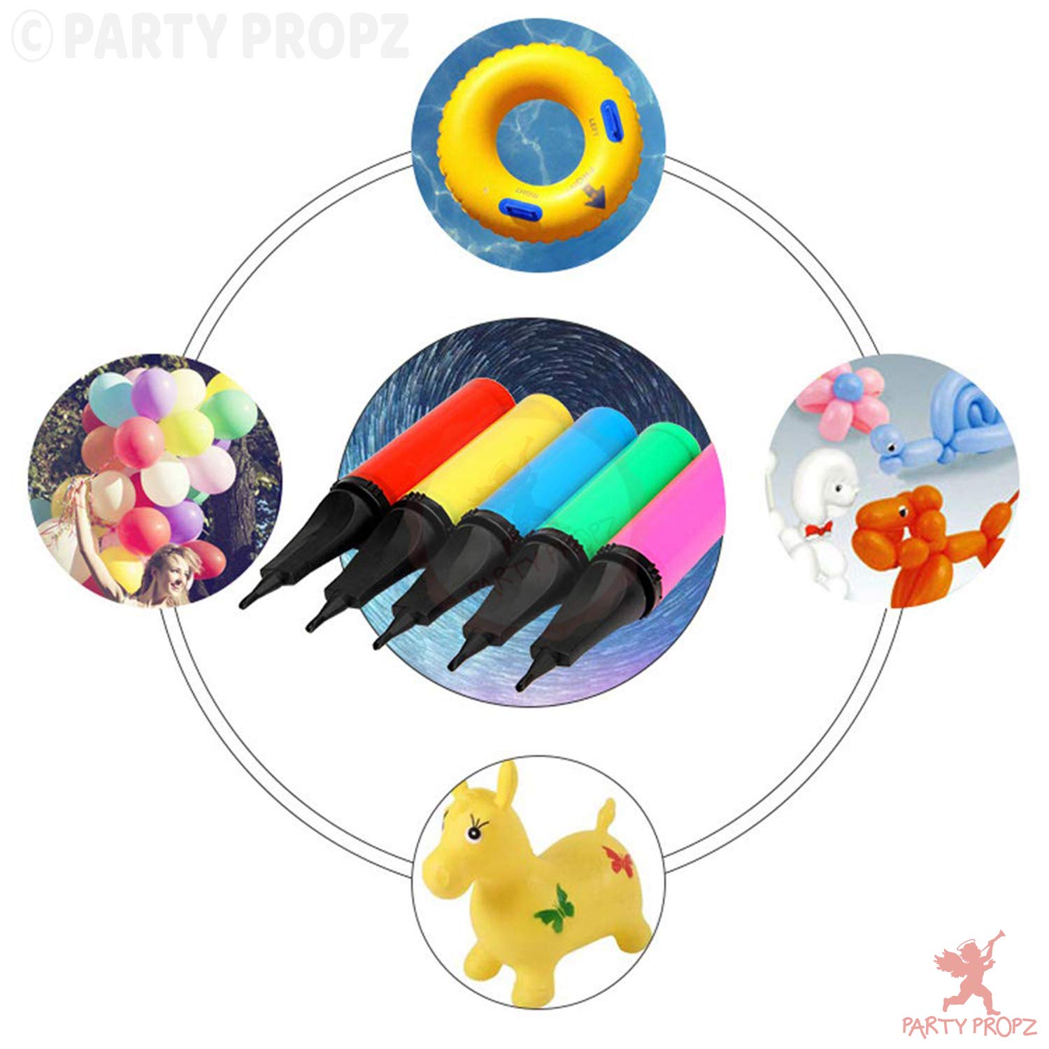 Manual Balloon Hand Pump, Portable Balloon Inflator for Latex and Foil Balloons