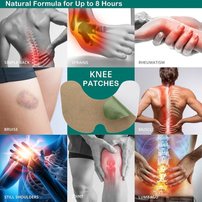 Herbal Knee Pain Relief Patch – Natural Chinese Heating Pads for Joint, Muscle & Arthritis Pain – Quick Relief Plaster for Back, Knee & Body Aches