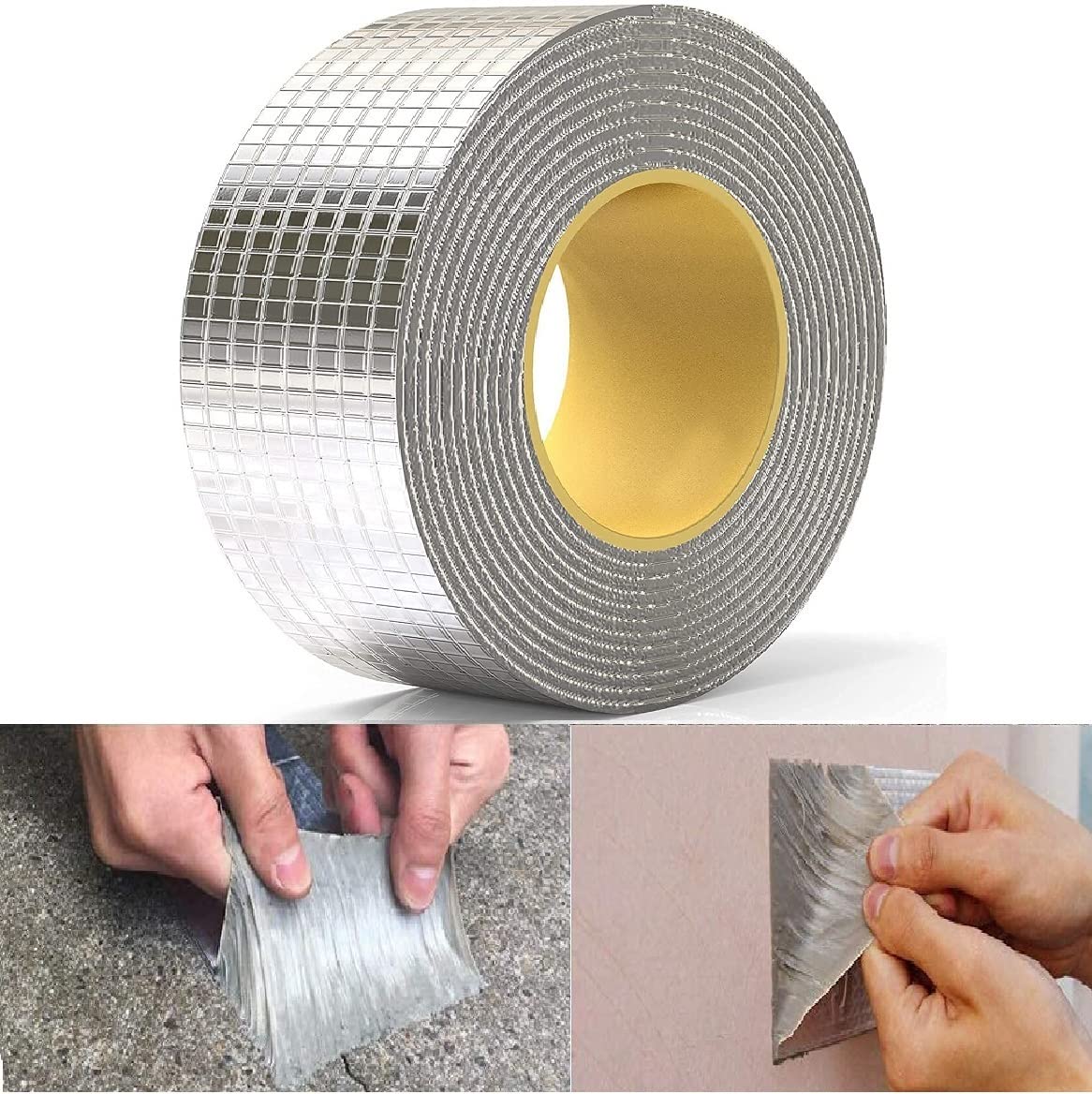 Leakage Repair Waterproof Tape for Pipe and Roof Leakages | Aluminium Foil Adhesive Sealing Duct Tape (5CM x 5M)