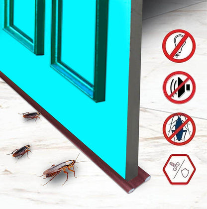 Gardino Door Bottom Sealing Guard for Home, Office, Hotel Reduce Noise, Insects, Wind Dust Weather from Outside Brown in Color Pack of 5