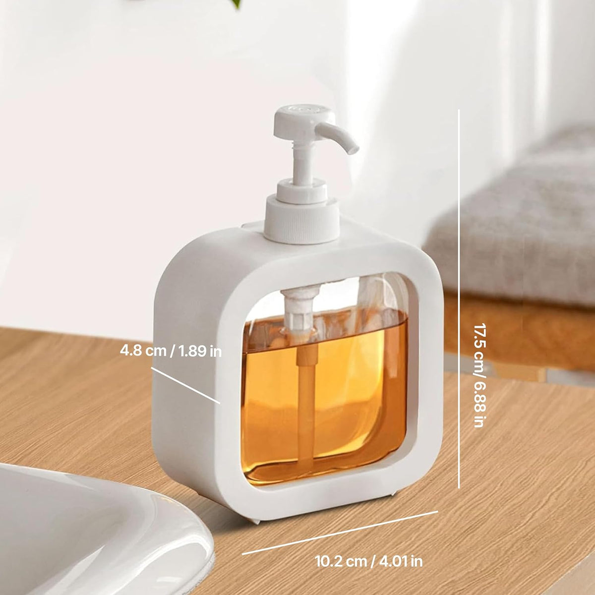 Reusable Liquid Soap Dispenser – Clear Plastic Bottle with Pump for Shampoo, Conditioner, Hand Wash & More