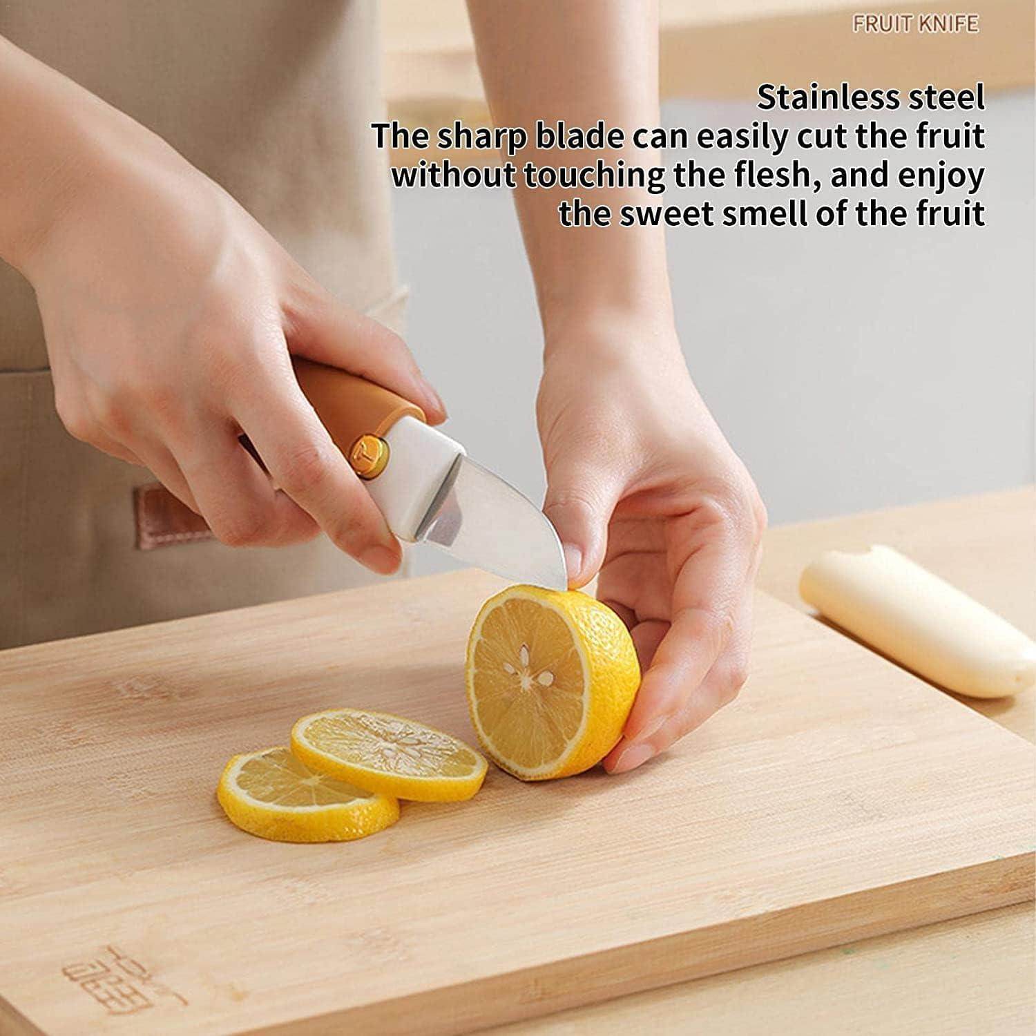 Vegetable Peeler 2 in 1 Stainless Steel Potato Peeler with Knife Fruit Knife Peeler, Vegetable Peeler Dual-Use Knife, Outdoor Kitchen Tools Camping Hiking Portable Peeling