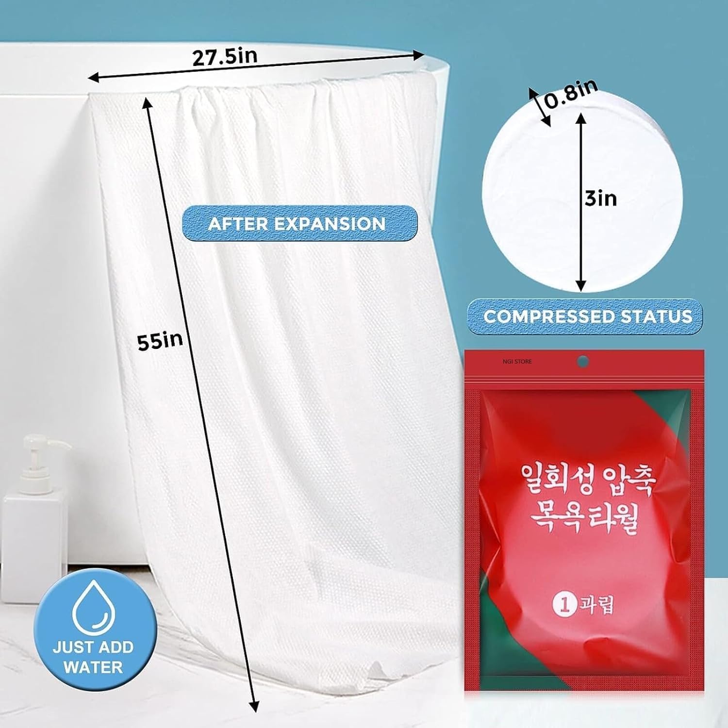 Magic Tablet Towel Tissues Paper | Disposable Pure Cotton Compressed Travel Towel