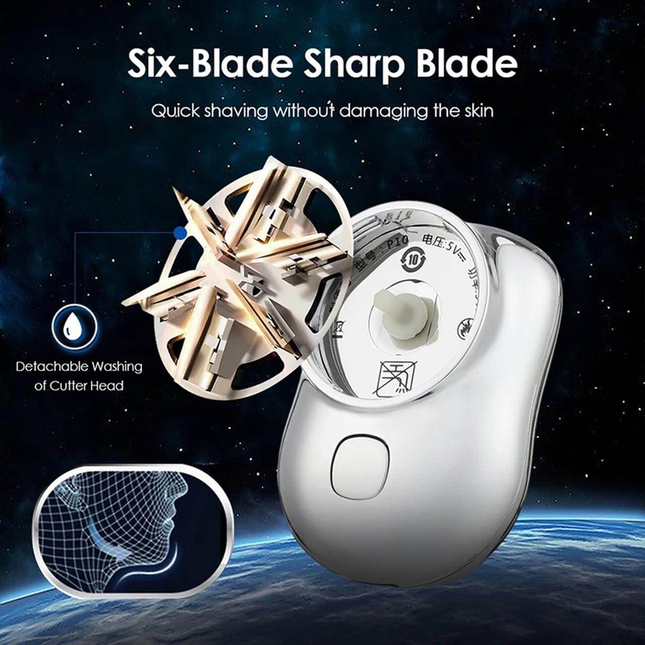 Mini Electric Razor - Rechargeable and Tailored for Simple One-Button Use, Ensuring Maximum Convenience Whether You're at Home, in the Car, or Exploring New Destinations