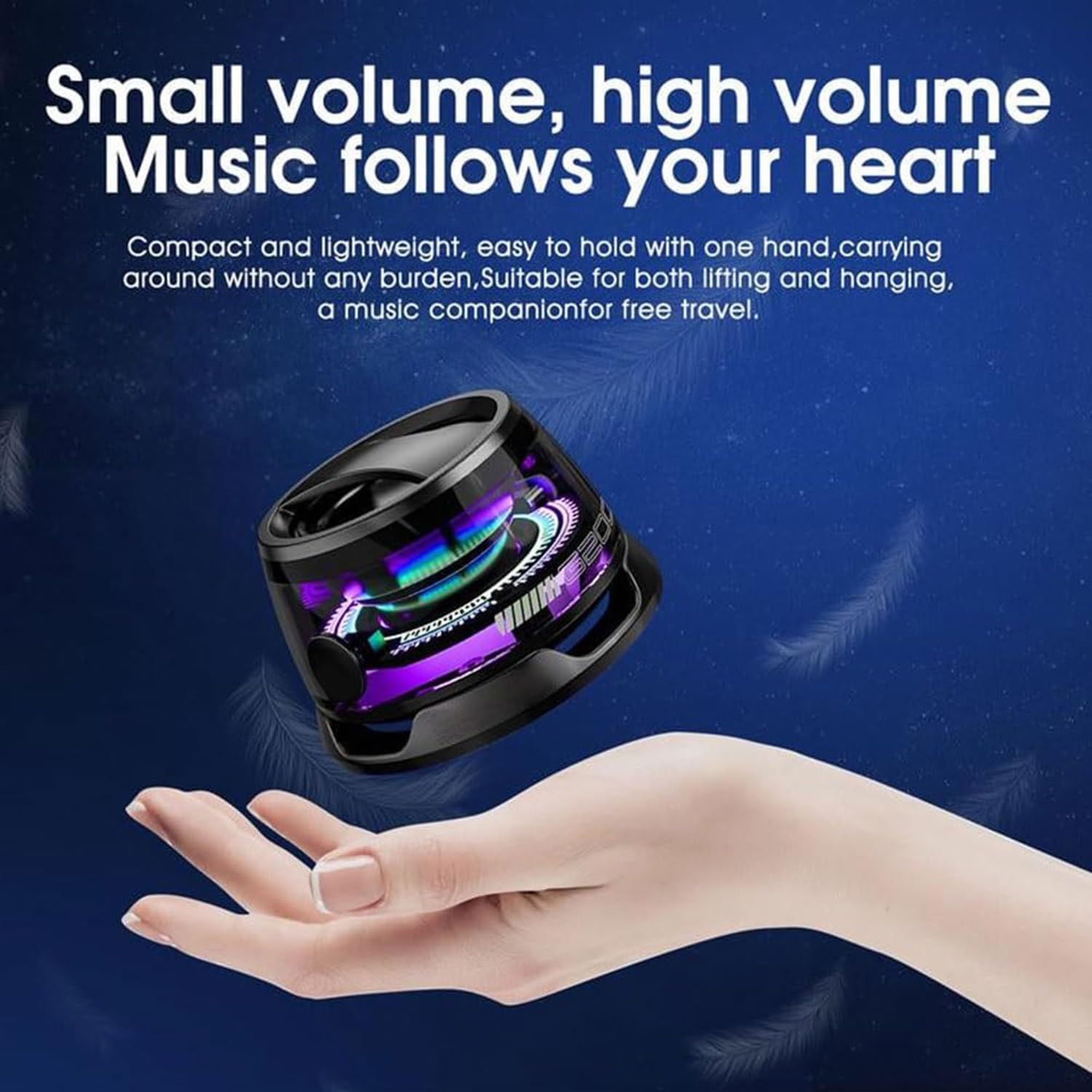 G200 Magnetic Bluetooth Speaker with RGB Light | Wireless Waterproof Speaker with 6–7H Playtime