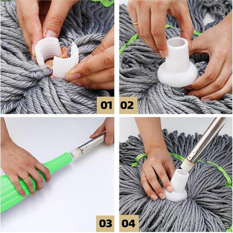 2 in 1 Dehydrated Floor Cleaning Mop || Self-Wringing Floor Mop || 360 Rotatable Adjustable Cleaning Mop, || Microfiber Mop Wet and Dry for Bathroom/Offfice/Home/Outdoor (Green)