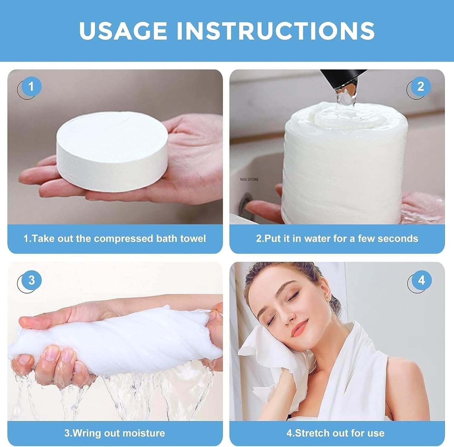 Magic Tablet Towel Tissues Paper | Disposable Pure Cotton Compressed Travel Towel