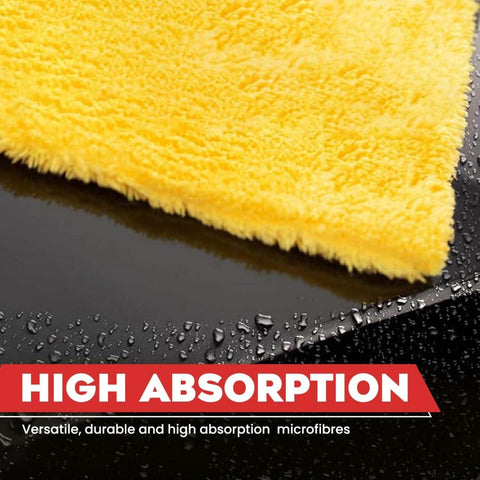 Microfiber Double-Layered Cleaning Cloth 40x40 cm – Extra Thick for Car, Bike, Auto Interiors & Exteriors