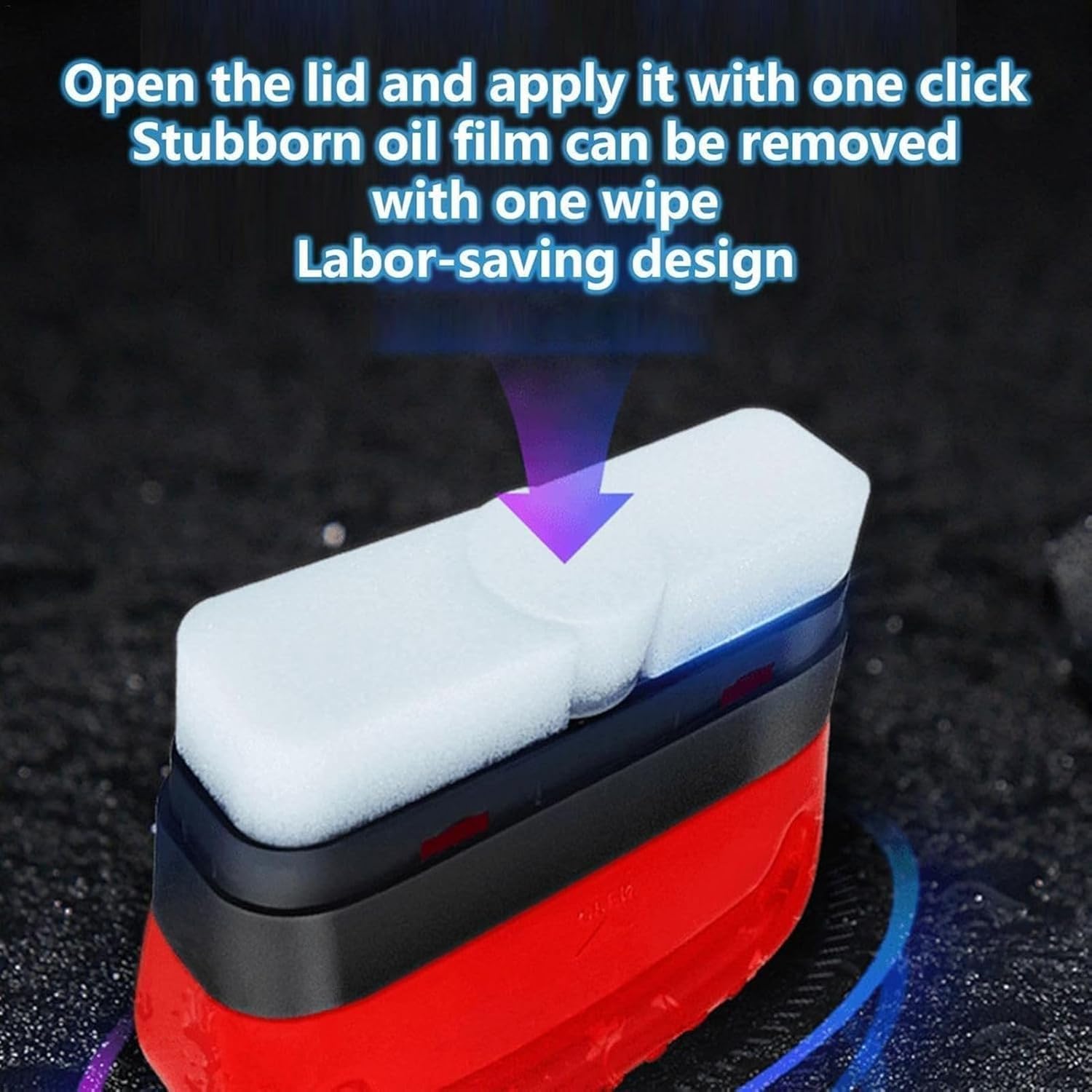 Automotive Oil Film Cleaning Brush & Glass Cleaning Board – Powerful Windshield Oil Film Remover for Clearer Vision