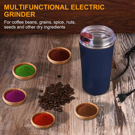 Gardino Electric Coffee Grinder | 200W Stainless Steel Blades | Multifunctional & Portable Grinder for Coffee Beans, Spices & Nuts