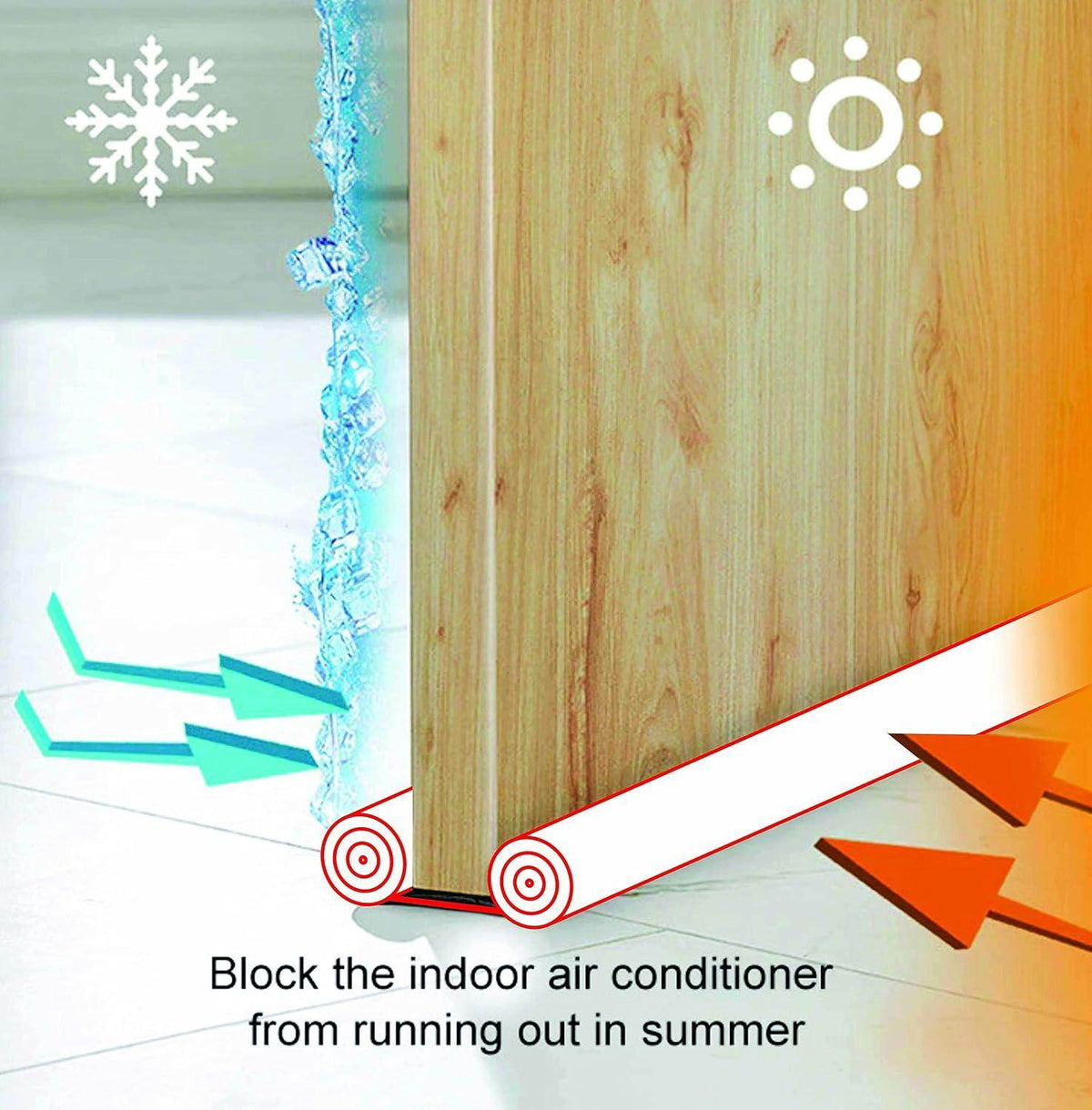 Gardino Door Bottom Sealing Guard for Home, Office, Hotel Reduce Noise, Insects, Wind Dust Weather from Outside Brown in Color Pack of 5