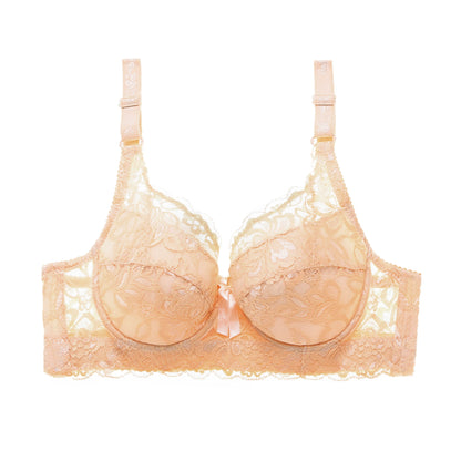 Bigger Bust Bra - Yellow Lace Design for Enhanced Support and Style Women's Bridal Support Without Padding Full Coverage Underwi