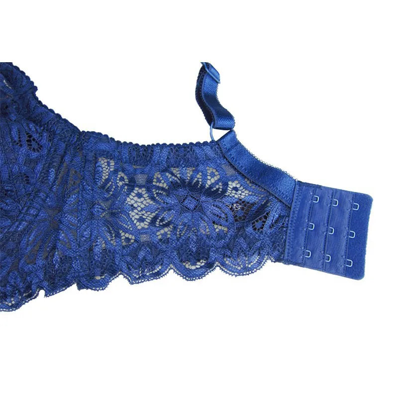 2846 Bras For Women Sutian Ahh Bra Blue and Black  Lace Bra Style Big Size 34 36 38 40 42 44 46 D/DD/DDD/E/F/FF/G Cup