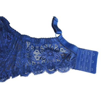 2846 Bras For Women Sutian Ahh Bra Blue and Black  Lace Bra Style Big Size 34 36 38 40 42 44 46 D/DD/DDD/E/F/FF/G Cup