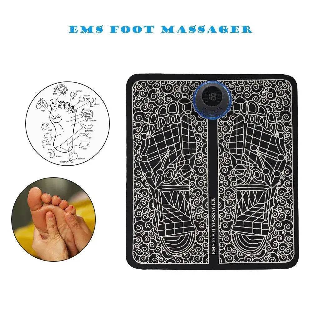 EMS Foot Massager | Portable Muscle Relaxation Mat for Pain Relief and Circulation Boost