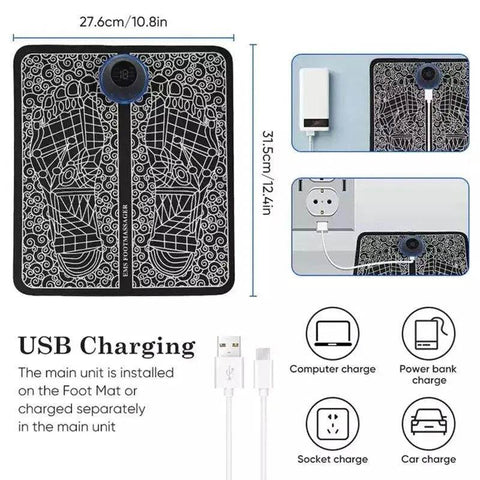 EMS Foot Massager | Portable Muscle Relaxation Mat for Pain Relief and Circulation Boost