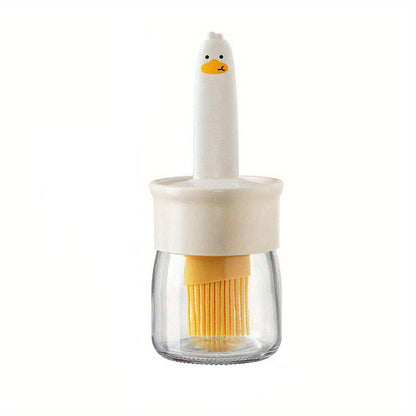 Gardino 2 IN 1 Oil Dispenser Bottle with Silicone Basting Brush for Cooking Vinegar Sauce BBQ Grill Frying Baking,Air Fryer,Glass Olive Oil Dispenser for Kitchen.