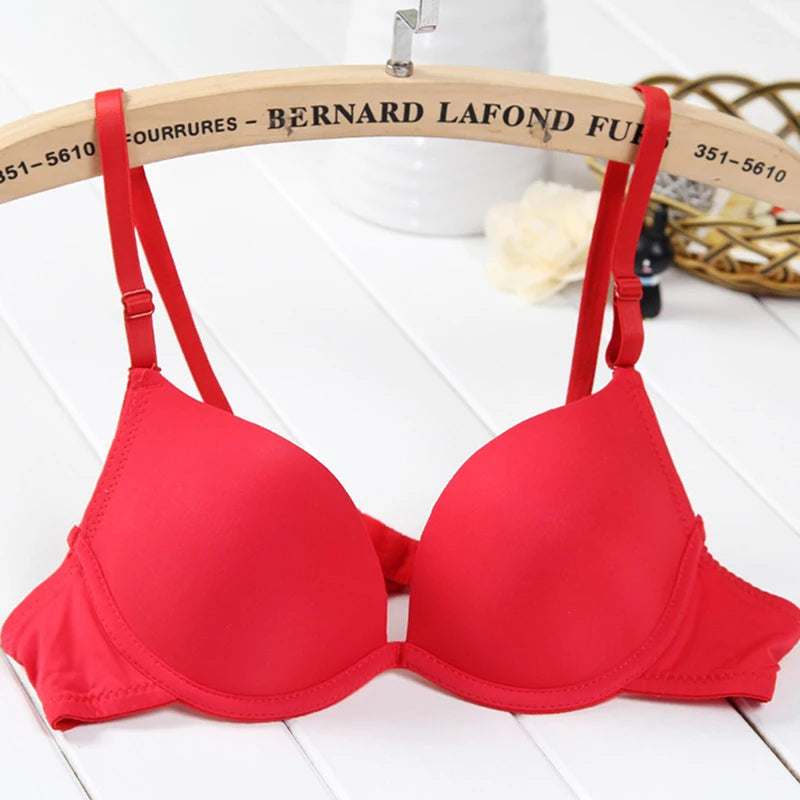 Female Bra Summer Breathable Student Single Breasted Sexy Cute Gathered Smooth Seamless Comfortable Girl's Bra