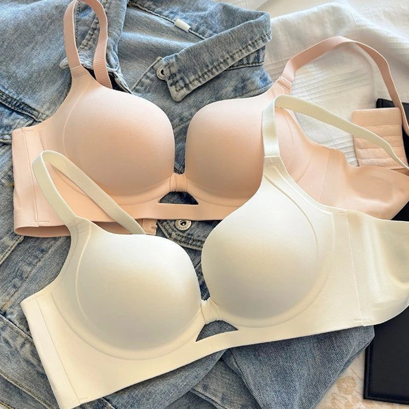Bras for Small Chest Wireless Lift No Padding Push Up for Small Breasts Comfortable Seamless Non Padded Anti Sagging Bra