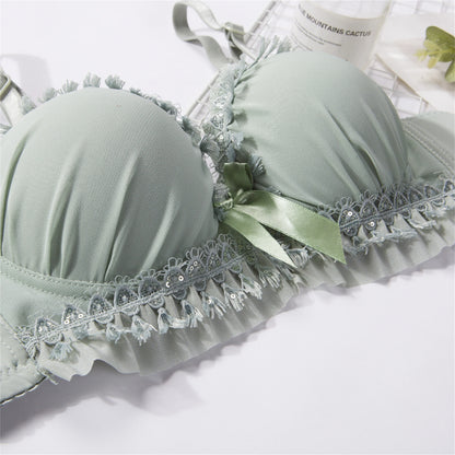 Lace Bra Set for Girl Sexy  Underwear Brassiere Women Lingerie Sweet Cute Girl Bra Breathable Soft Underwear Set Sexy Bra Briefs