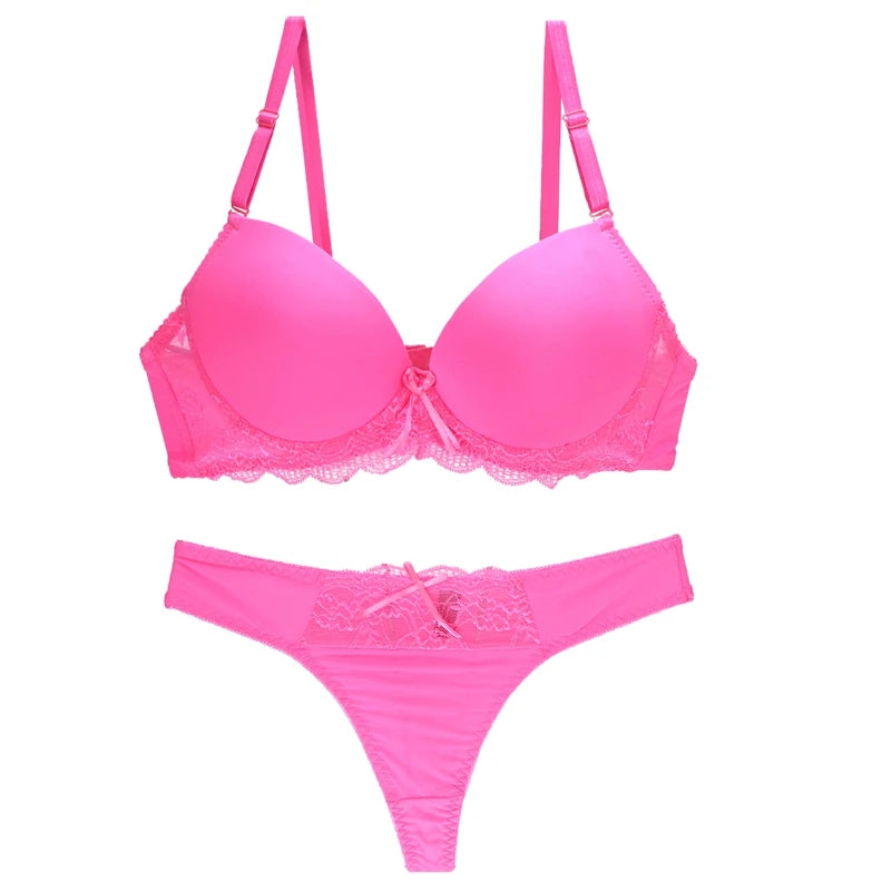 2023 Bra Sets Luxurious Saturated Lace BCDE Cup Underwear For Women Beige Blue Green Black Pink Purple Female Lingerie