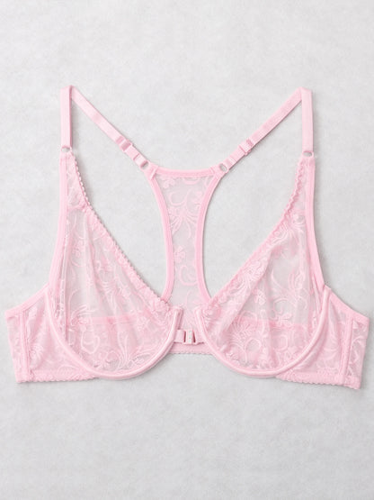 Bra For Womens Front Button Lace Bra Underwire Underwear Elegant Embroidery Beautiful Back Plus Size Lingeire BH Top