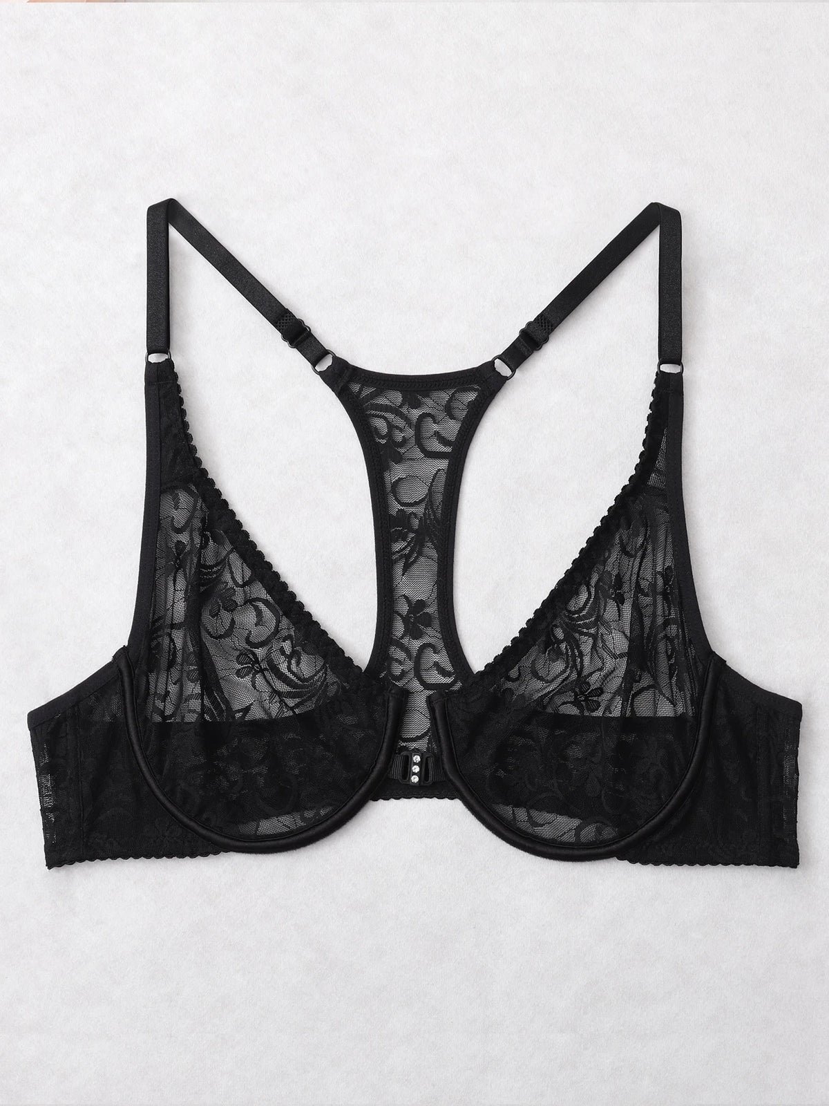 Bra For Womens Front Button Lace Bra Underwire Underwear Elegant Embroidery Beautiful Back Plus Size Lingeire BH Top