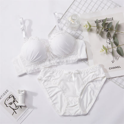 Lace Bra Set for Girl Sexy  Underwear Brassiere Women Lingerie Sweet Cute Girl Bra Breathable Soft Underwear Set Sexy Bra Briefs