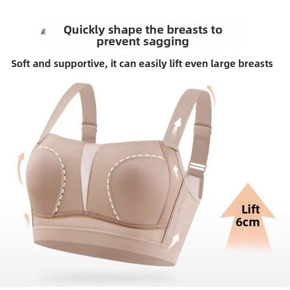 Big Bust Minimizing, Anti-Sagging Bra, Wireless, Plus Size, Seamless, Adjustable Back, Anti-Sagging, Side Breast Control Bra