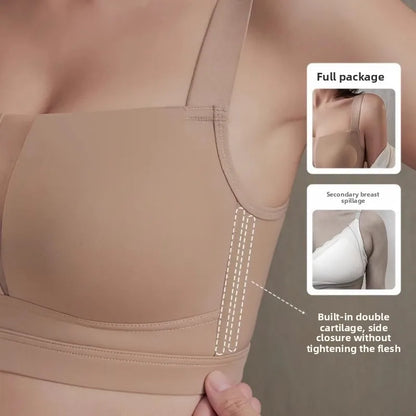 Big Bust Minimizing, Anti-Sagging Bra, Wireless, Plus Size, Seamless, Adjustable Back, Anti-Sagging, Side Breast Control Bra