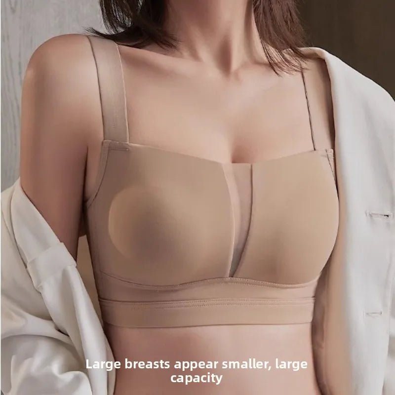 Big Bust Minimizing, Anti-Sagging Bra, Wireless, Plus Size, Seamless, Adjustable Back, Anti-Sagging, Side Breast Control Bra