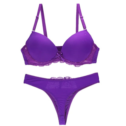 2023 Bra Sets Luxurious Saturated Lace BCDE Cup Underwear For Women Beige Blue Green Black Pink Purple Female Lingerie