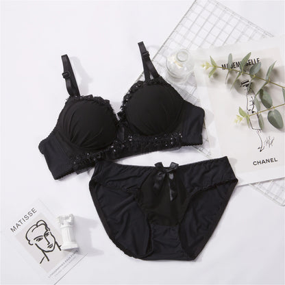 Lace Bra Set for Girl Sexy  Underwear Brassiere Women Lingerie Sweet Cute Girl Bra Breathable Soft Underwear Set Sexy Bra Briefs