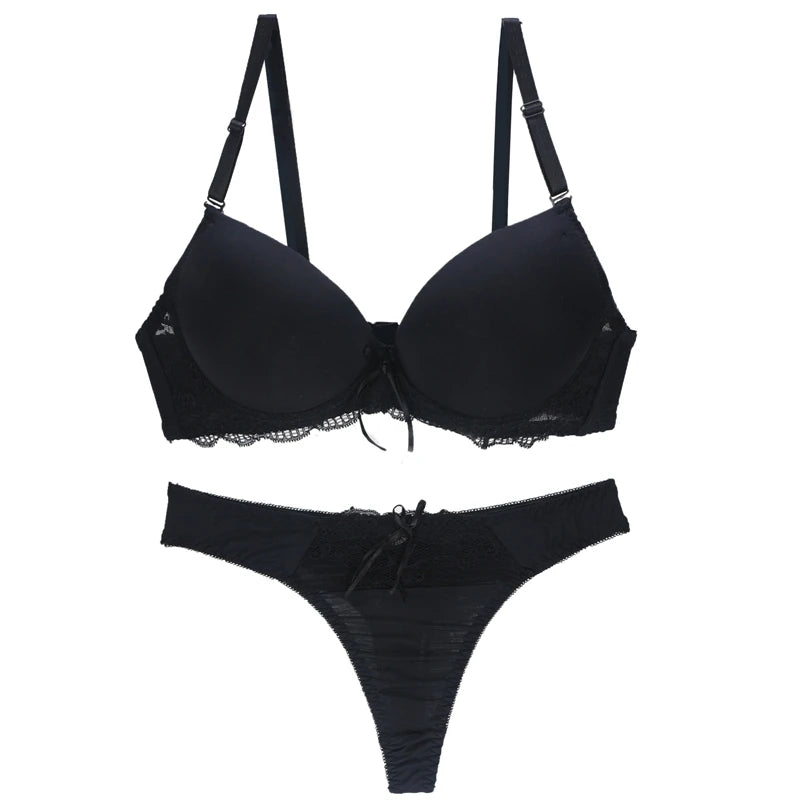 2023 Bra Sets Luxurious Saturated Lace BCDE Cup Underwear For Women Beige Blue Green Black Pink Purple Female Lingerie
