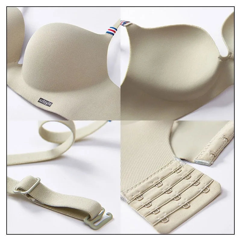 ZXYOUPING Wireless Ice Silk No Steel Ring Seamless Bra Set Women Push Up Bra Beautiful Back Sexy Bra Underwear Comfortable Seaml