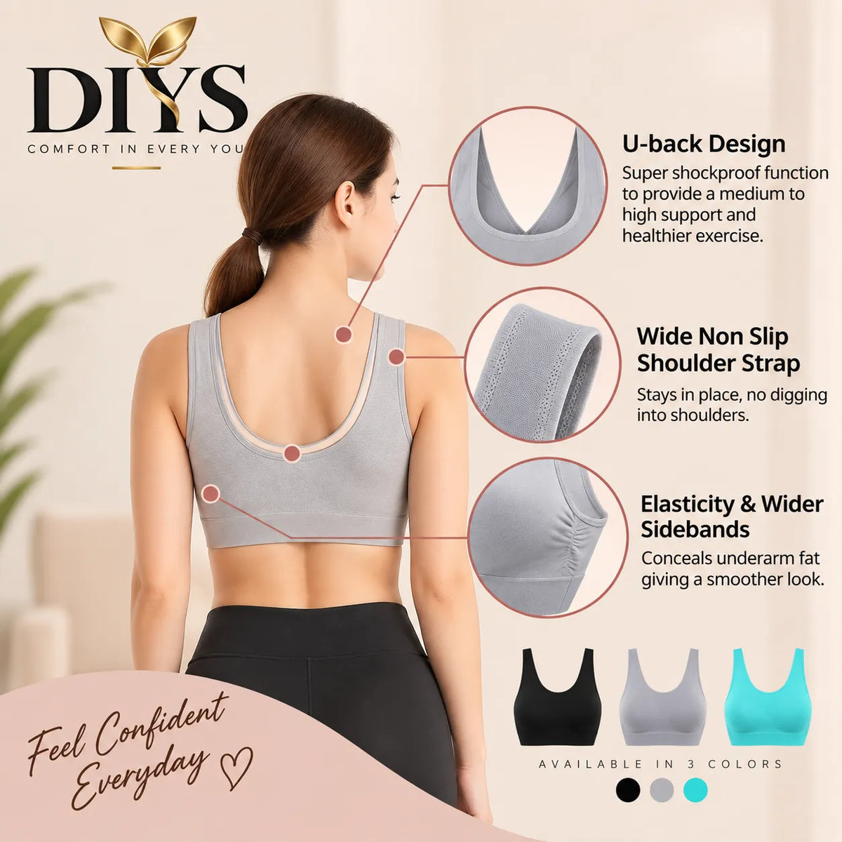 DIYS Cloud Soft Seamless Bra – Wireless Everyday Comfort