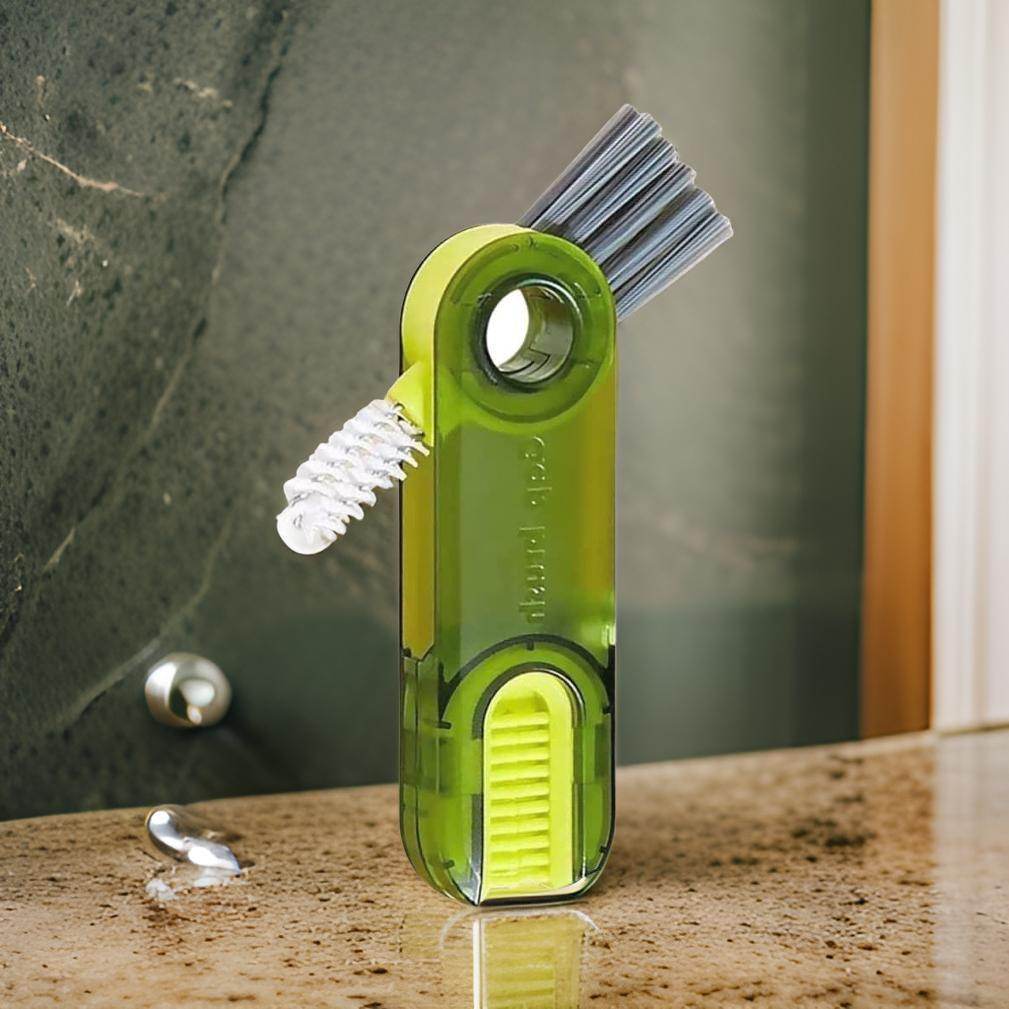 3 in 1 Cup Lid Gap Cleaning Brush, Bottle lid Cleaning Brush, Tiny Bottle Cup Lid Straw Cleaner Tools (2Pcs, Multi Color)