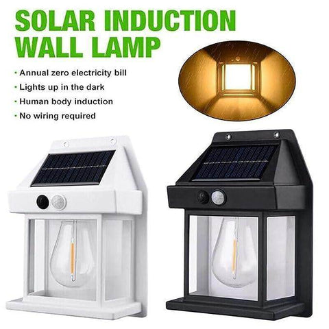 Solar Wall Lights Outdoor, Wireless Outdoor Solar Lamp Fixture, Solar Wall Lantern with 3 Modes & Motion Sensor, Waterproof Exterior Lighting (Home Lamp 1 PCS )