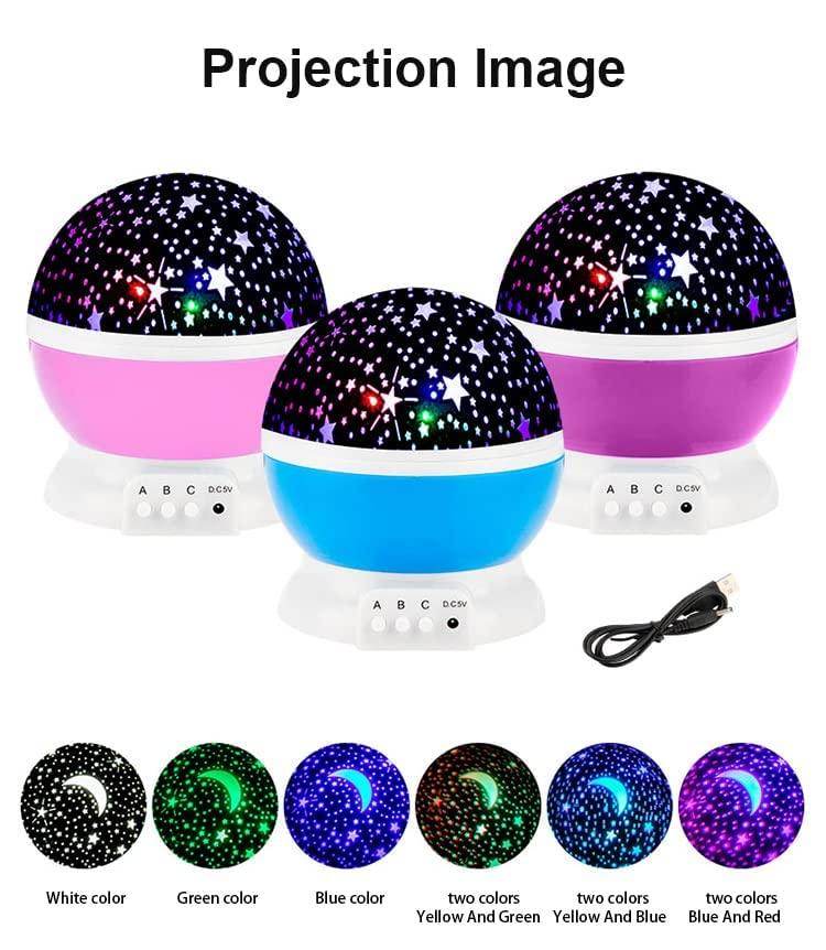 Premium c Lamp Projector with Colors and USB Cable,Lamp for Kids Room Night Bulb (Multi Color,Pack of 1)
